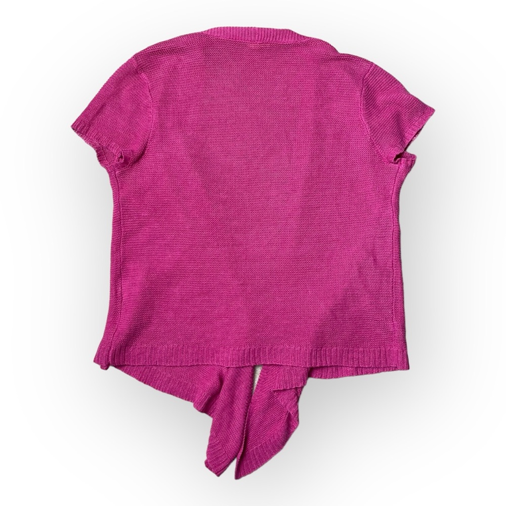 Eileen Fisher Cardigan Women's S Pink 100% Linen Short Sleeve Lagenlook - Picture 4 of 9
